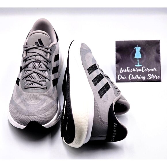 NWOB Adidas Men\'s Gray/Black Supernova Running Athletic Sneakers Size 11 2159